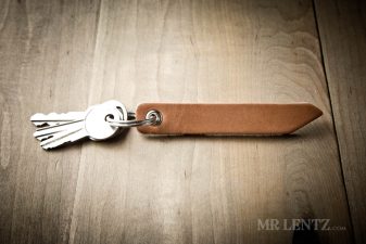 leather keychain tag