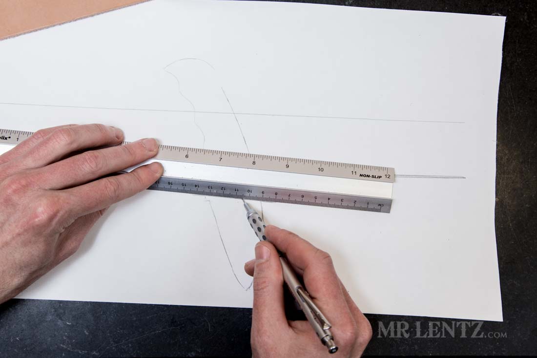 knife sheath templating drawing