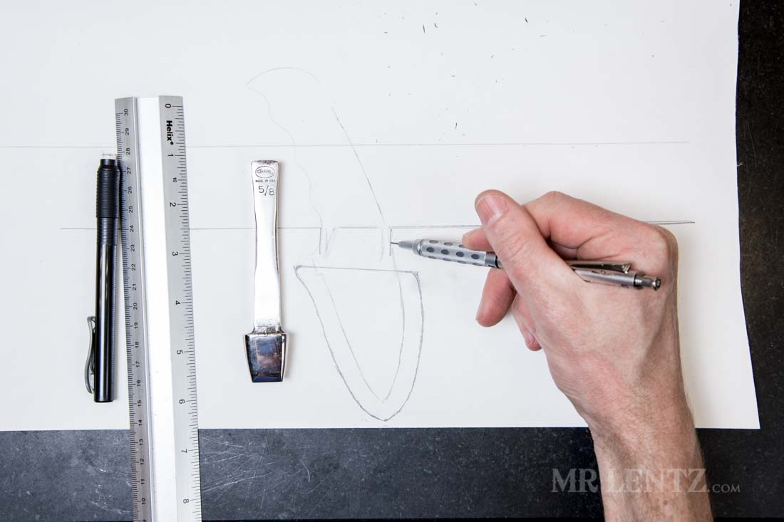 how to make a knife sheath template