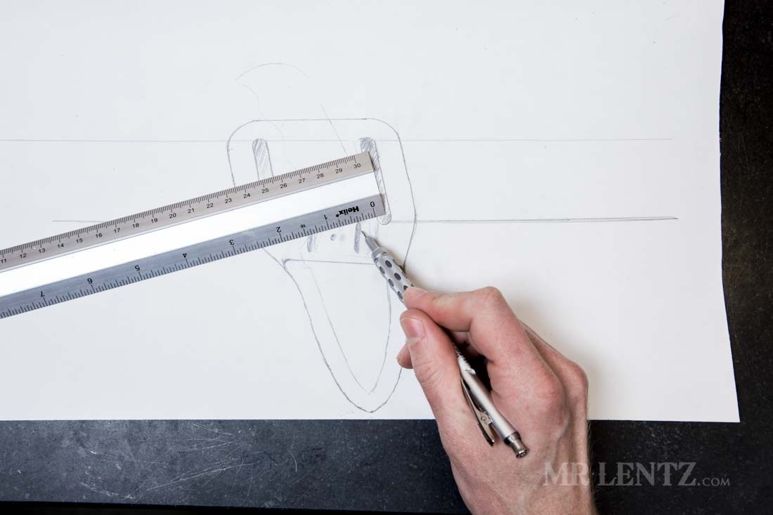 creating a pattern for a leather knife sheath