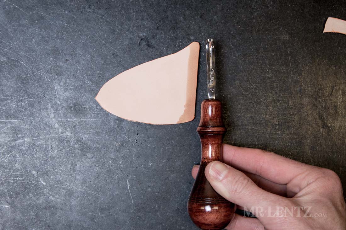 beveling tool used in knife sheath making