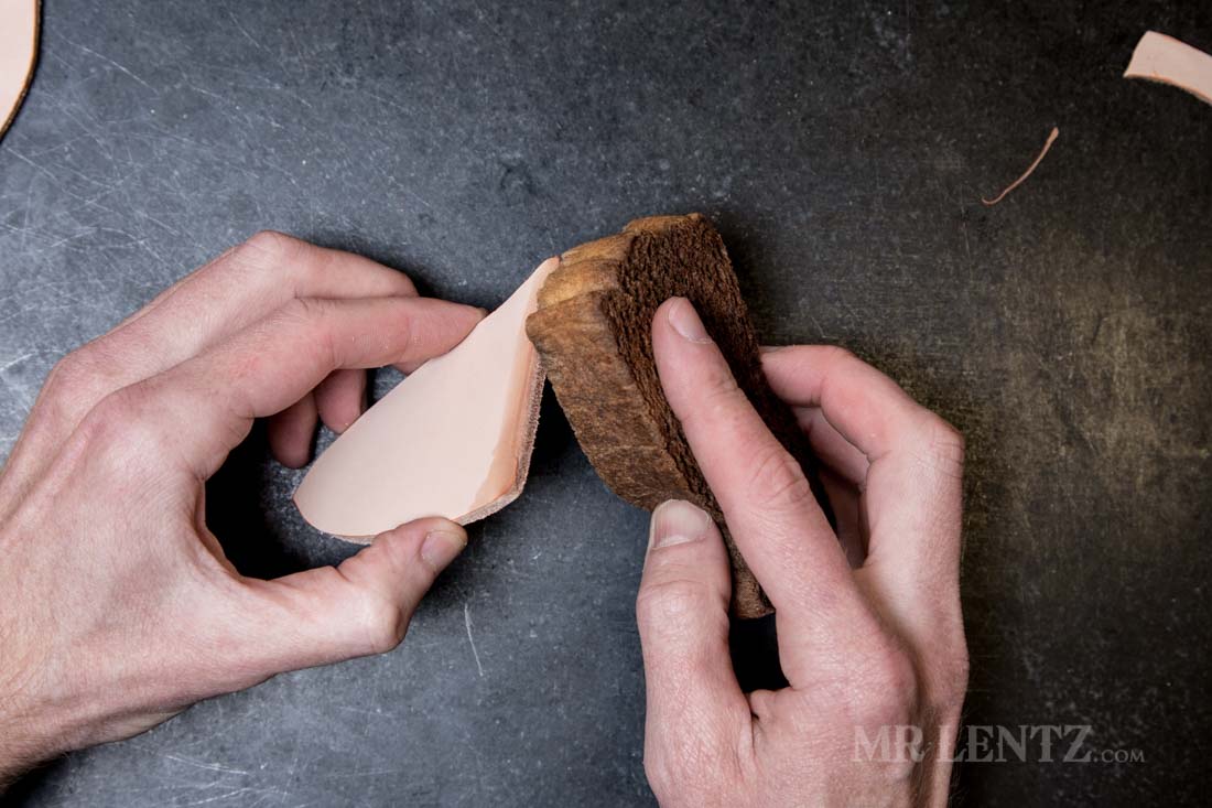 sponge dampening leather