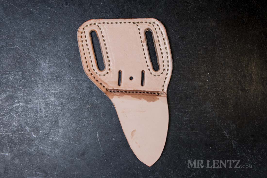 sewing a leather knife sheath