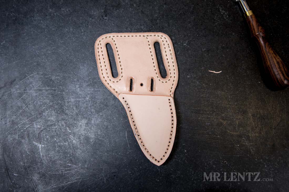 stitched up knife sheath