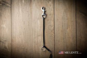 black leather knot keychain