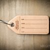 leather luggage tag