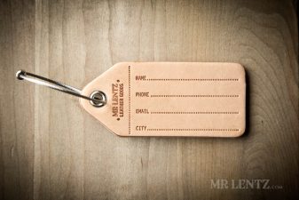 leather luggage tag