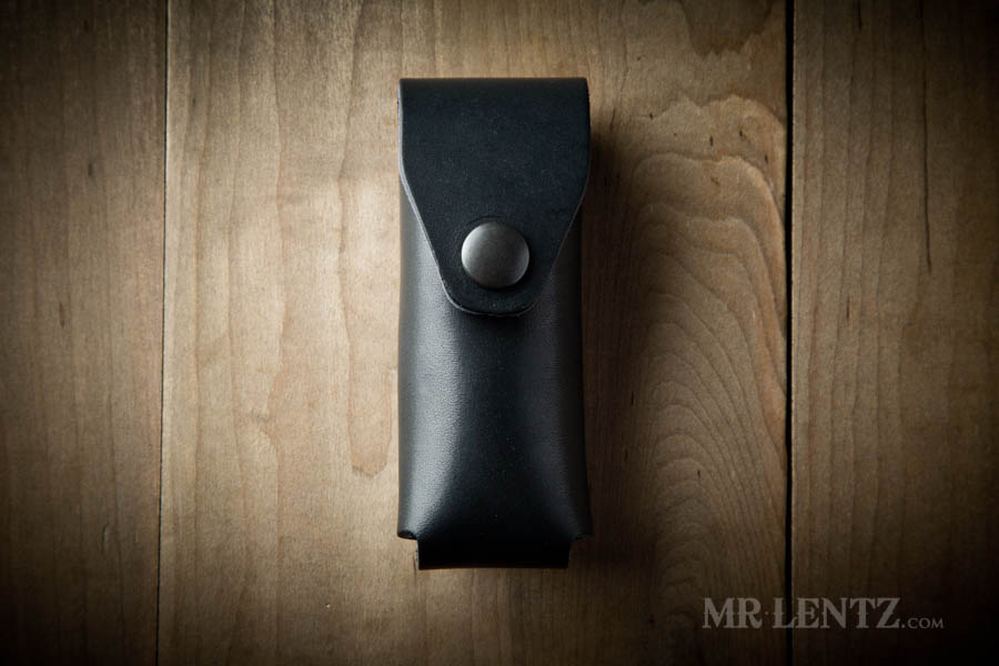 black leatherman multi tool sheath with black finish