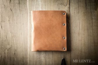 Brown leather passport wallet