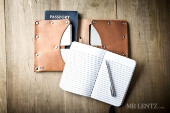 leather passport and notebook wallet