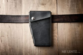 leather holster wallet in black