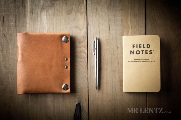 field notes with travel wallet and Fisher Space pen