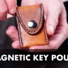 magnetic key holder button