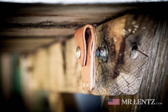 hidden leather key pouch