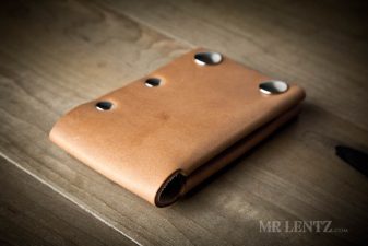 brown leather snap wallet
