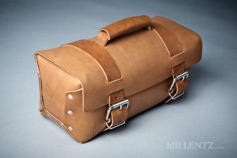 side view mens leather work bag travel bag