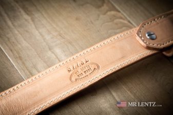 back side of leather dress belt