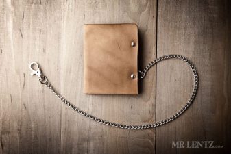 mens leather chain wallet