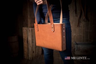 brown leather handbag handmade in the usa