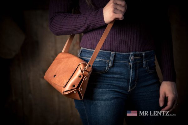 handmade leather crossbody purse made in the usa