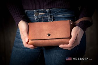 womens handmade leather clutch made in the usa