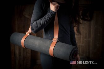 leather yoga strap for mats made in the usa