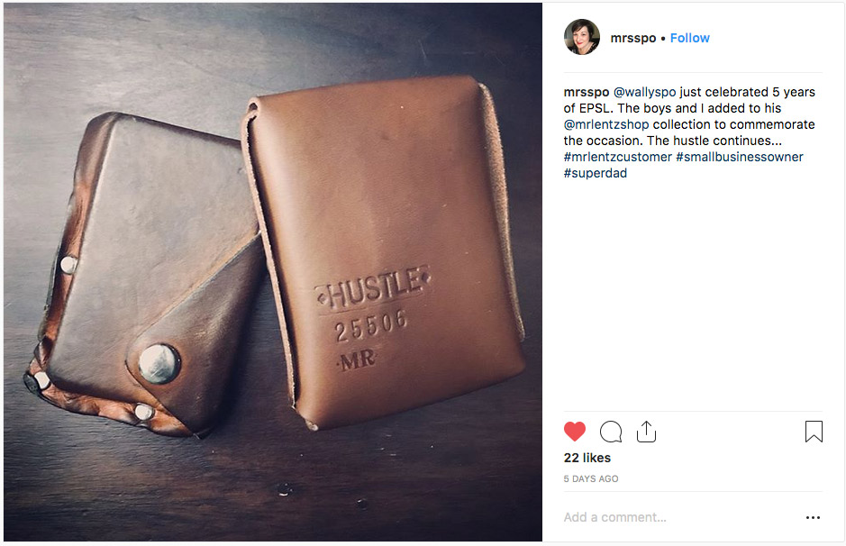 two wallets by mr lentz photographed by a customer