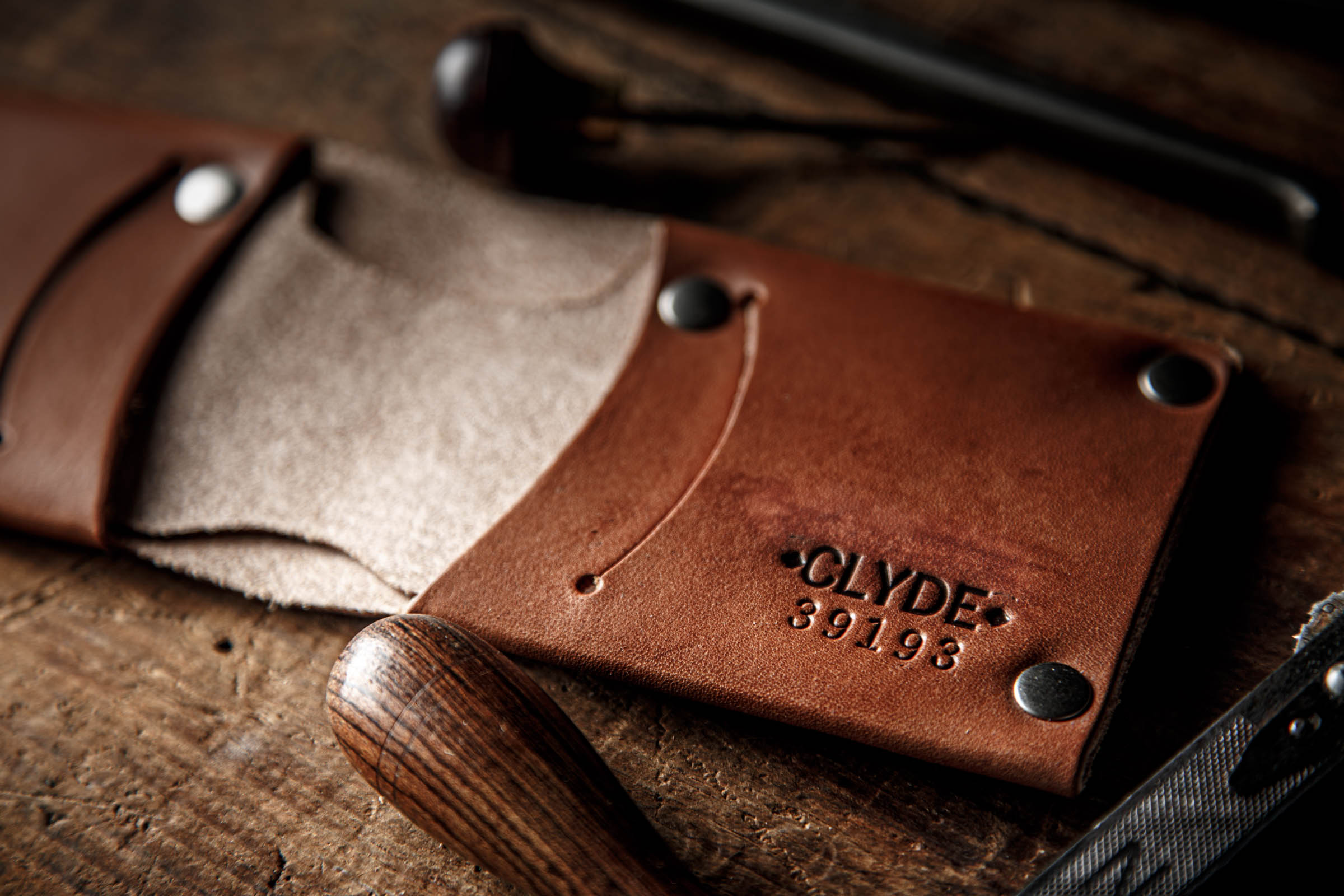 personalized leather wallet branded with name