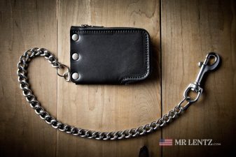 chain card wallet with zip
