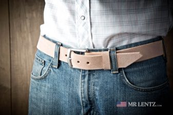 wearing a rough out gun belt