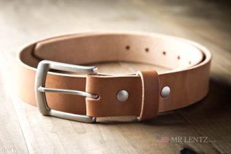 single layer gun belt with solid brass buckle