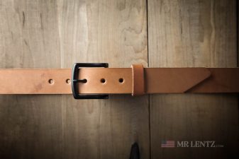 pvd finish black buckle on single ply gun belt