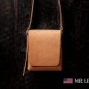 slim crossbody purse in brown leather