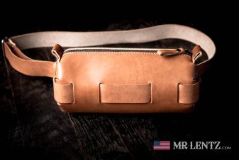 fanny pack in brown leather