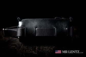 black fanny pack and daily essential bag