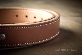 reinforced leather gun belt