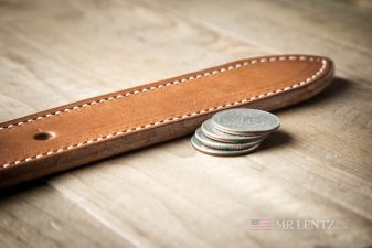 steel core thick leather gun belt