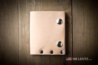 tan leather trifold wallet