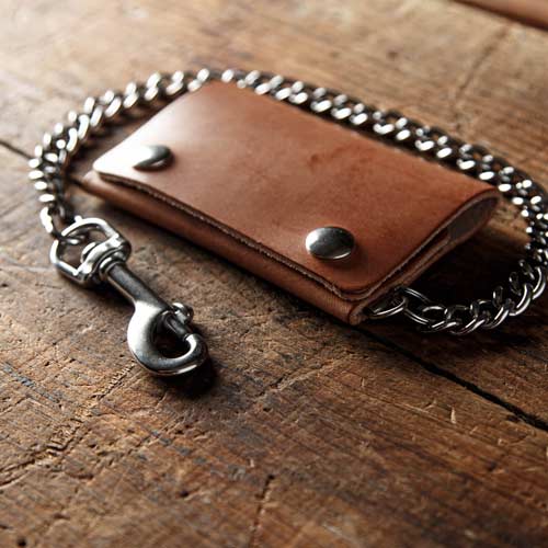 leather chain wallets usa made