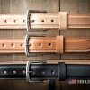 color options for wide leather dress belts