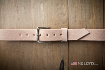 wide rough out leather belt