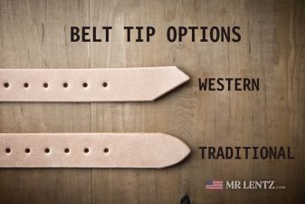 belt tip option for wide rough out gun belt