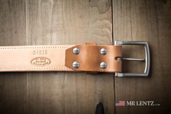 back side of lined belt