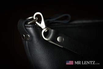 clips on leather zip purse