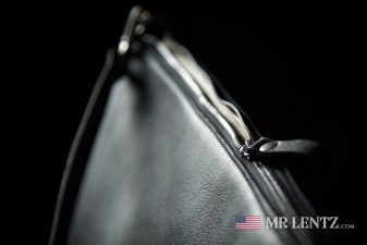 luxury zipper on black purse