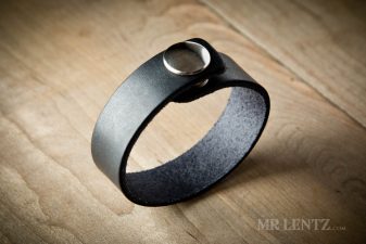 black leather cuff