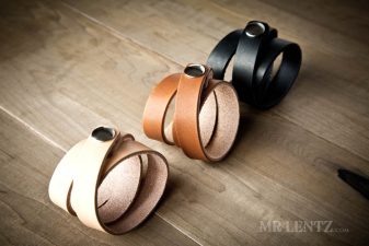 leather triple wrap cuffs