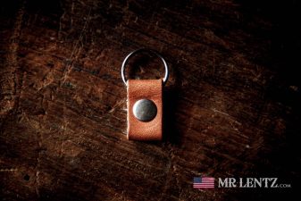 tiny brown keychain key fob